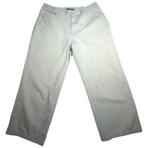 Lauren Ralph Lauren Jeans Co Womens 8 Light Grey Cotton Twill Straight Leg Pants